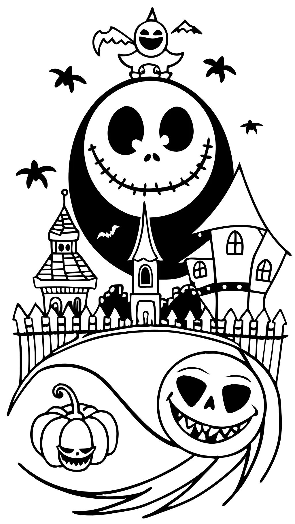 free nightmare before christmas coloring pages